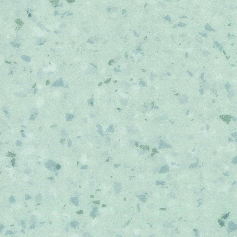 Leke tutmaz ve ses emilimi sağlayan heterojen zemin kaplaması