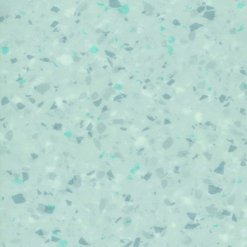 Leke tutmaz ve ses emilimi sağlayan heterojen zemin kaplaması