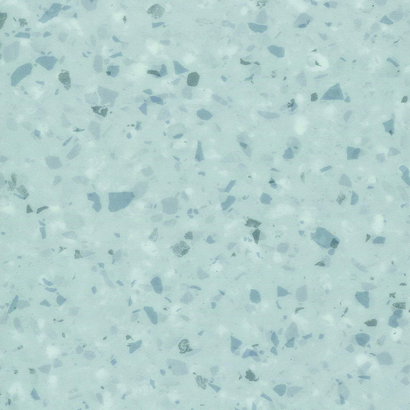 Leke tutmaz ve ses emilimi sağlayan heterojen zemin kaplaması