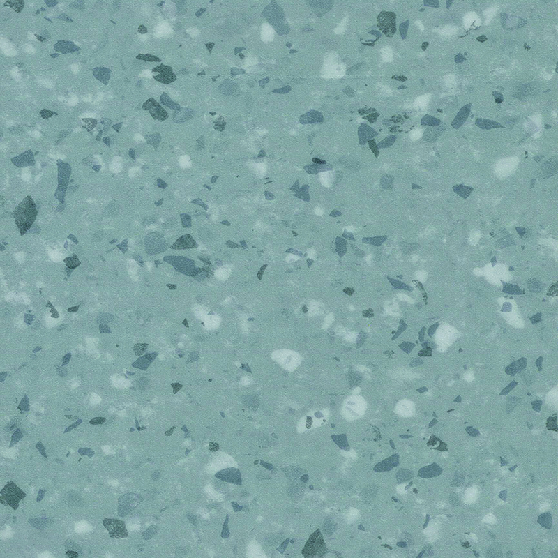 Leke tutmaz ve ses emilimi sağlayan heterojen zemin kaplaması